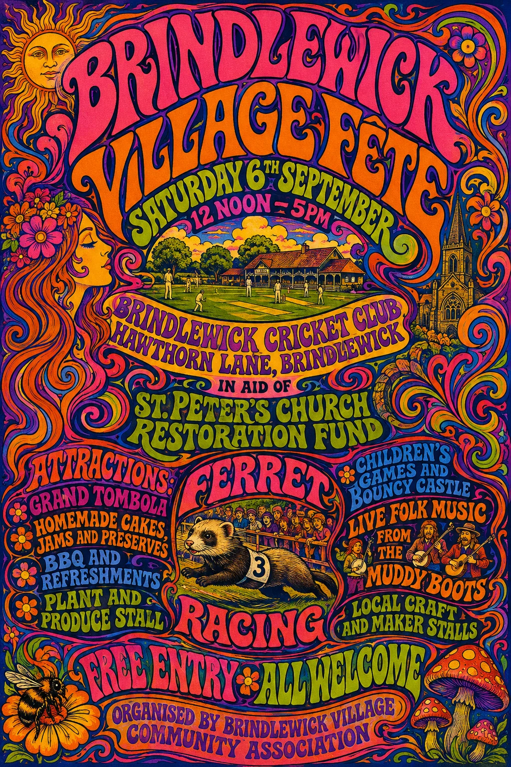 Psychedelic Sixties — fête poster example
