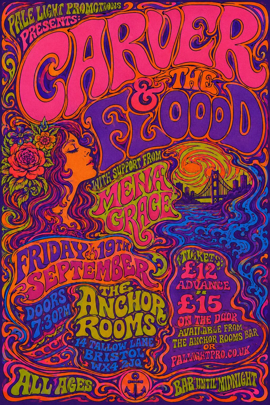 Psychedelic Sixties — gig poster example
