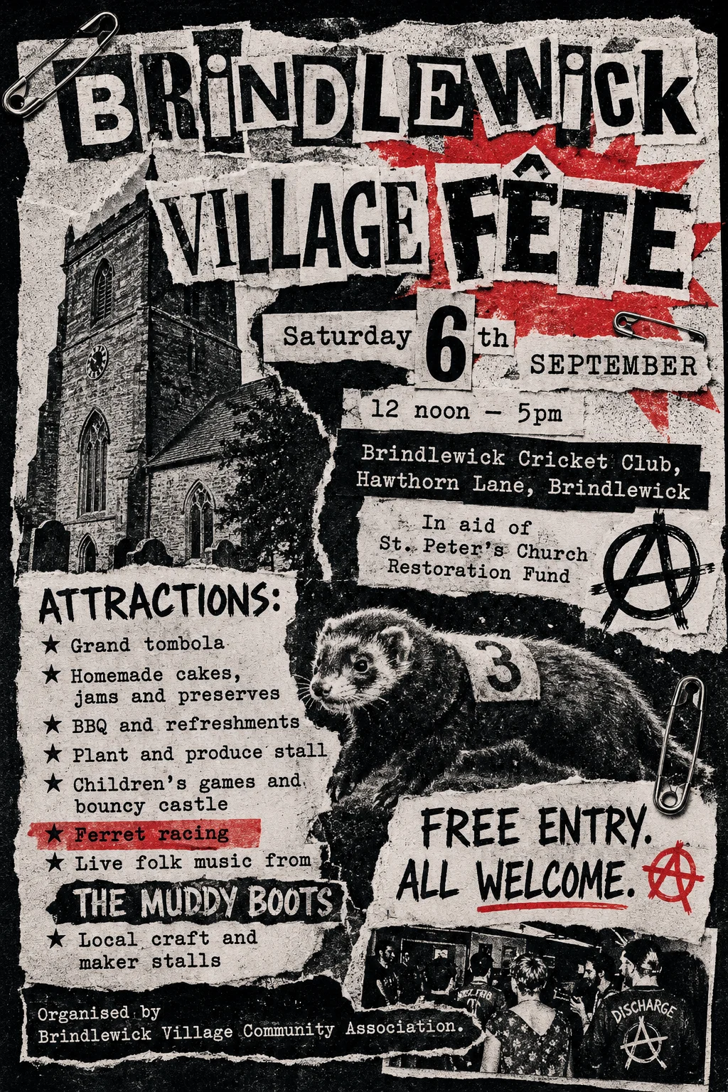 Punk Photocopied Fanzine — fête poster example