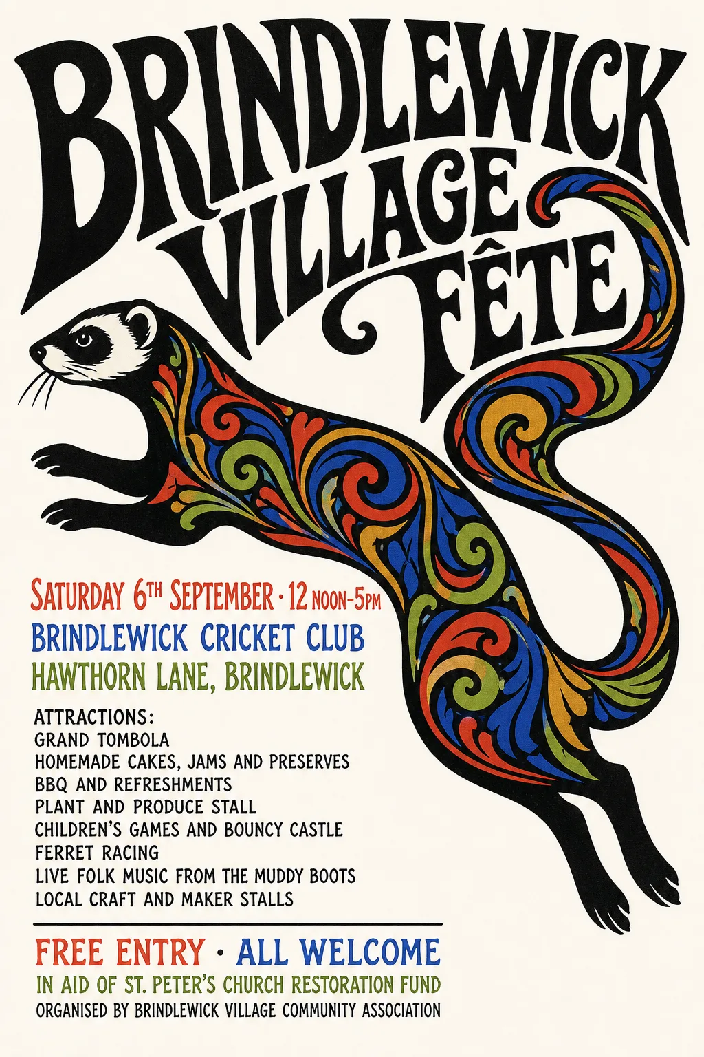 Push Pin Studios fete poster, original bitmap