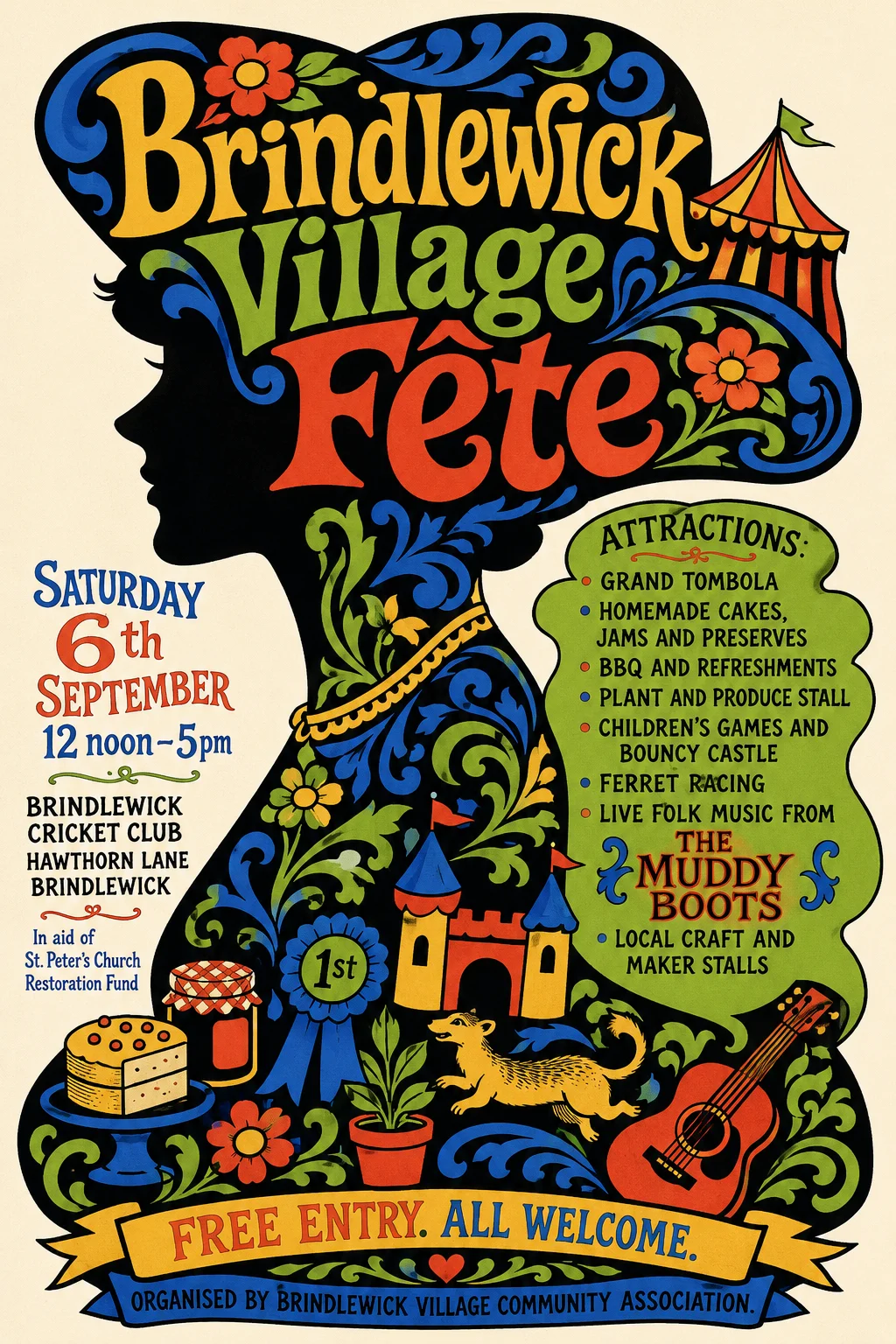 Push Pin Studios — fête poster example