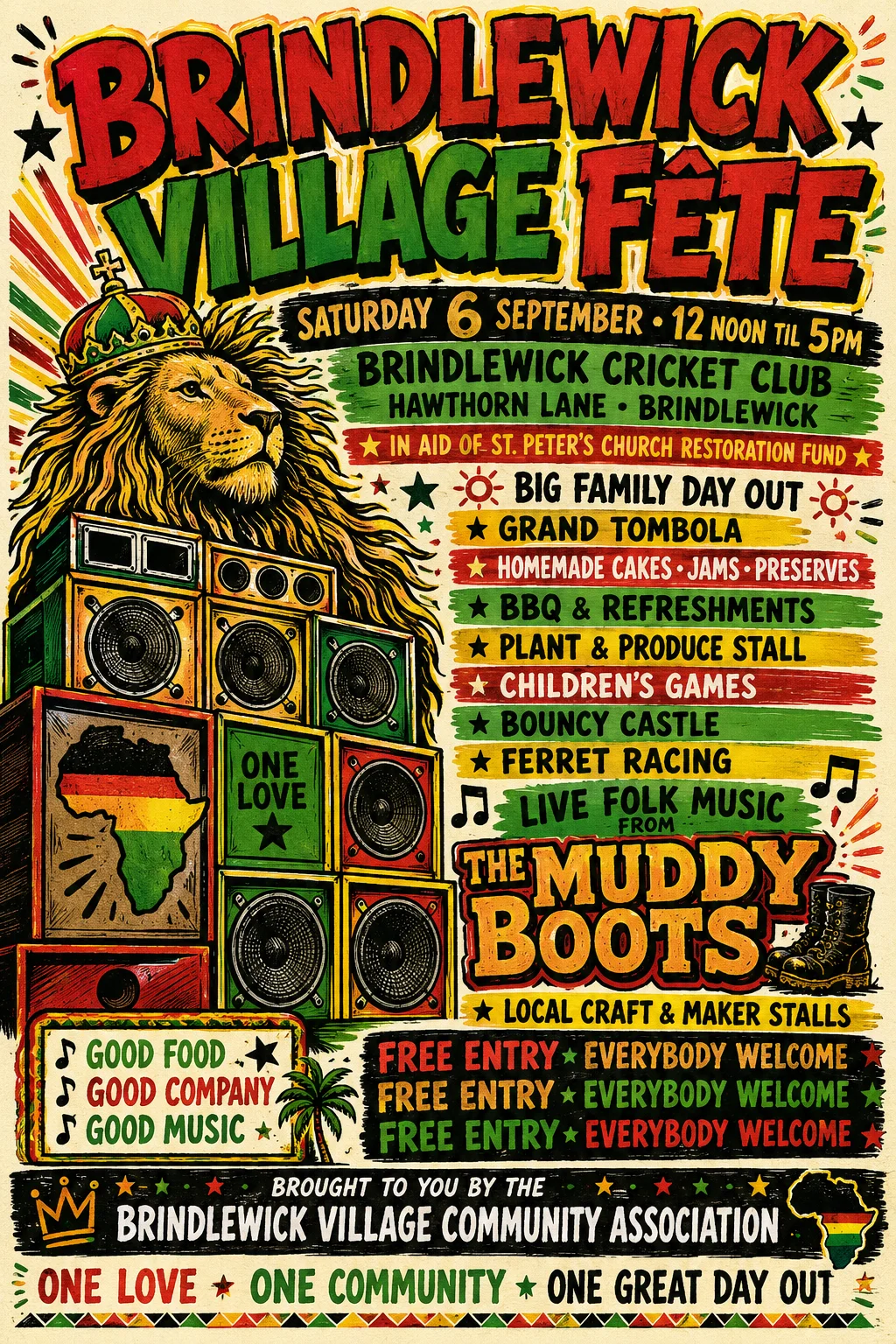 Reggae / Sound System Flyer — fête poster example