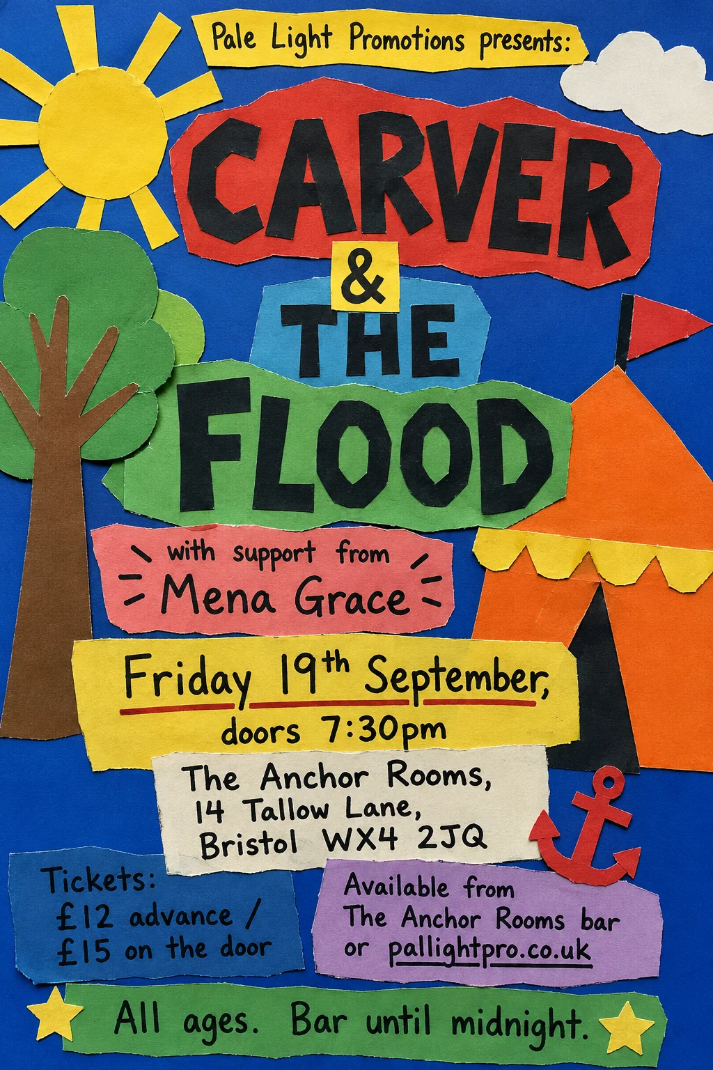 School Cutout Collage — gig poster example