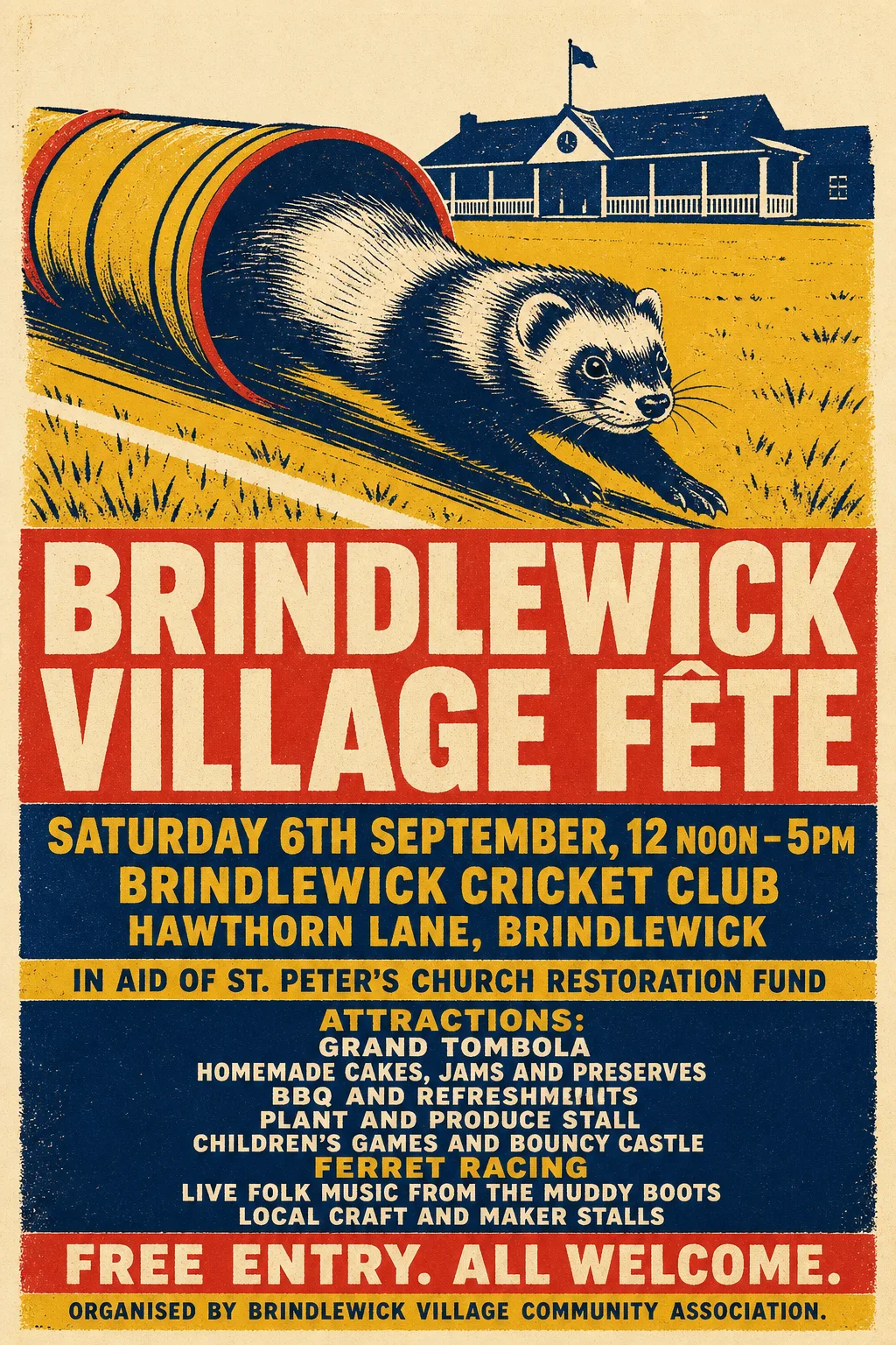 Screenprint Pop fete poster, original bitmap