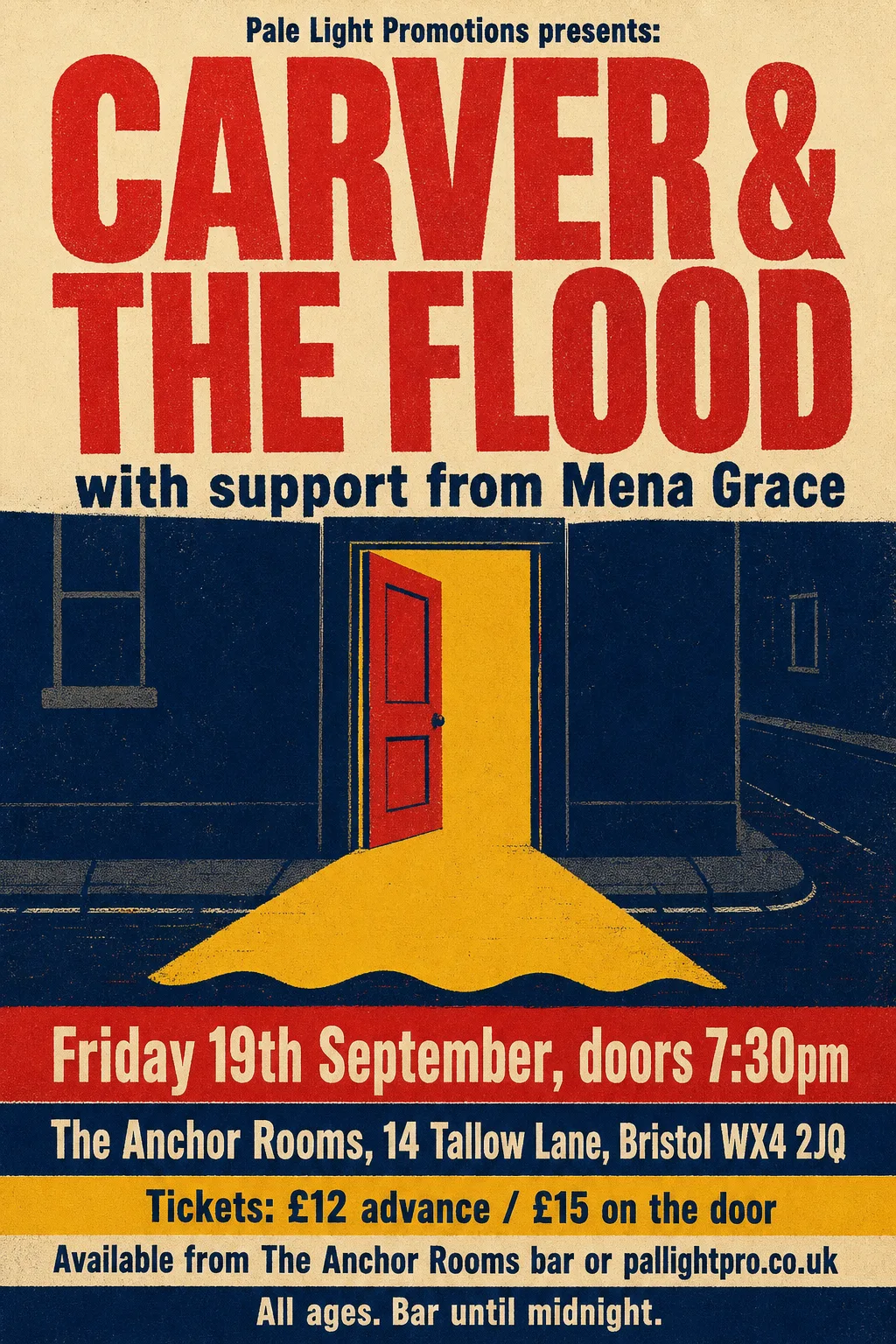Screenprint Pop gig poster, original bitmap