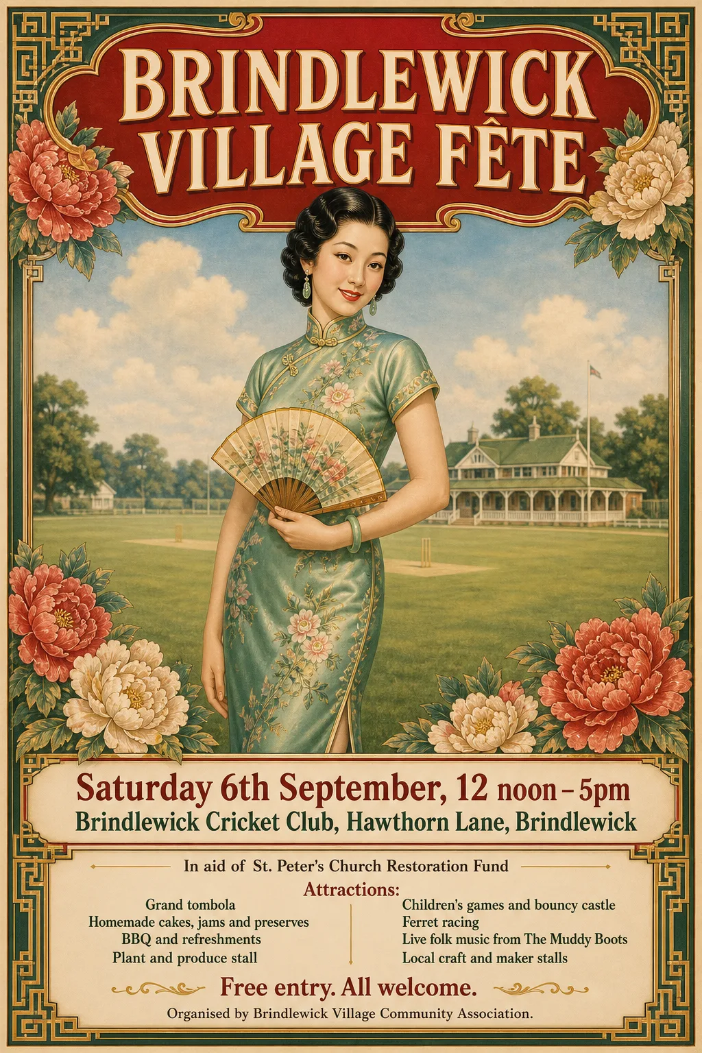 Shanghai Calendar Poster / Yuefenpai fete poster, original bitmap