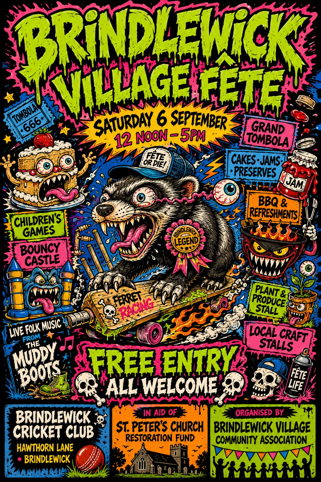 Skateboard / Street Graphics — fête poster example