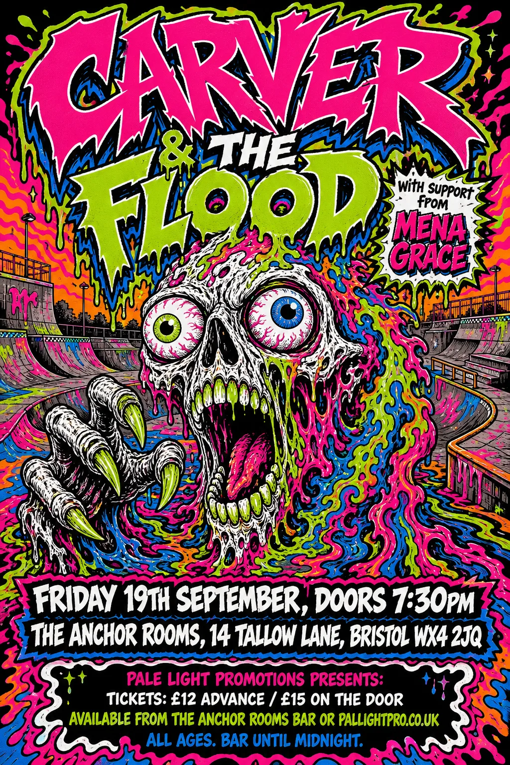 Skateboard / Street Graphics gig poster, original bitmap