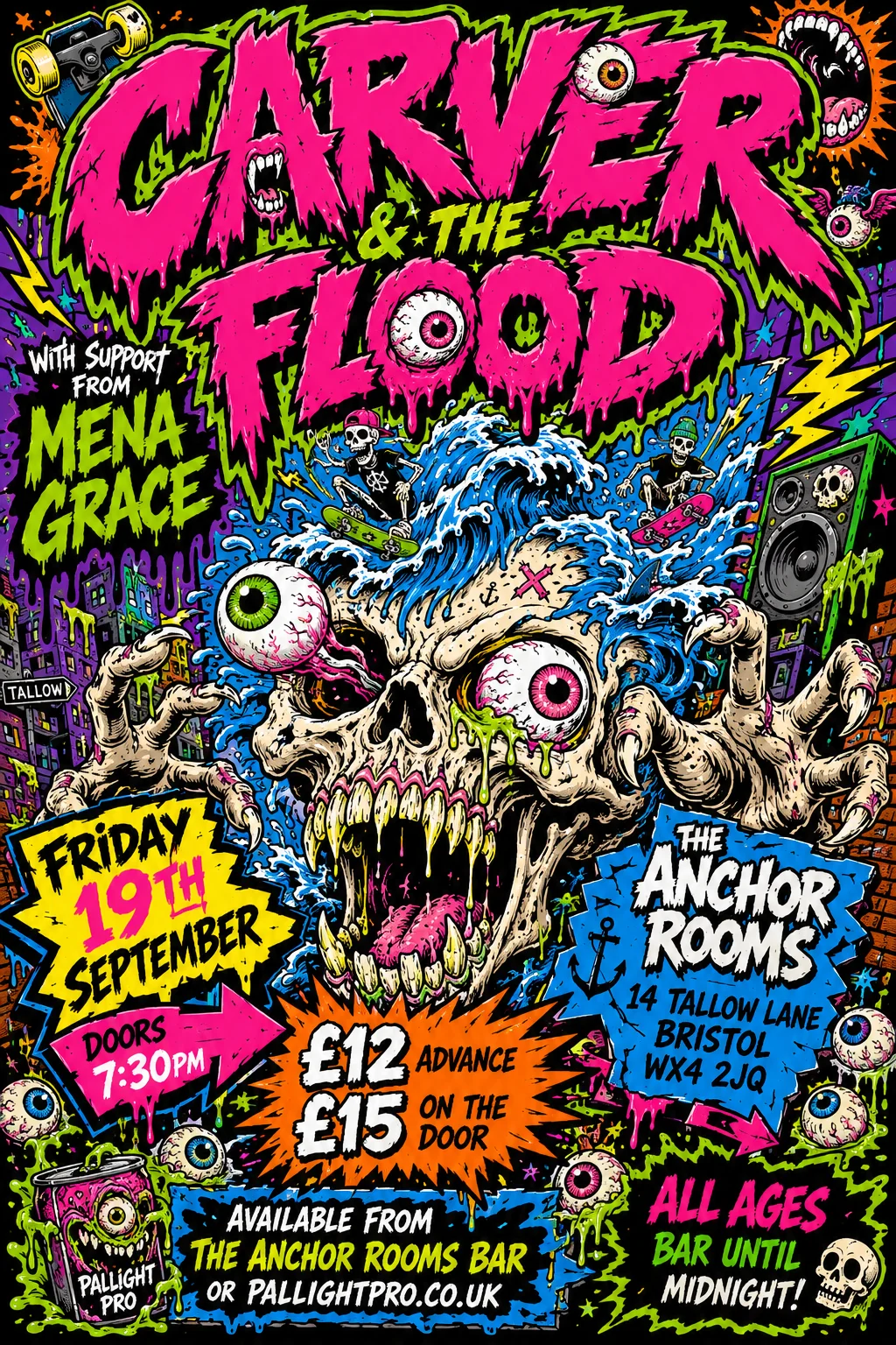 Skateboard / Street Graphics — gig poster example
