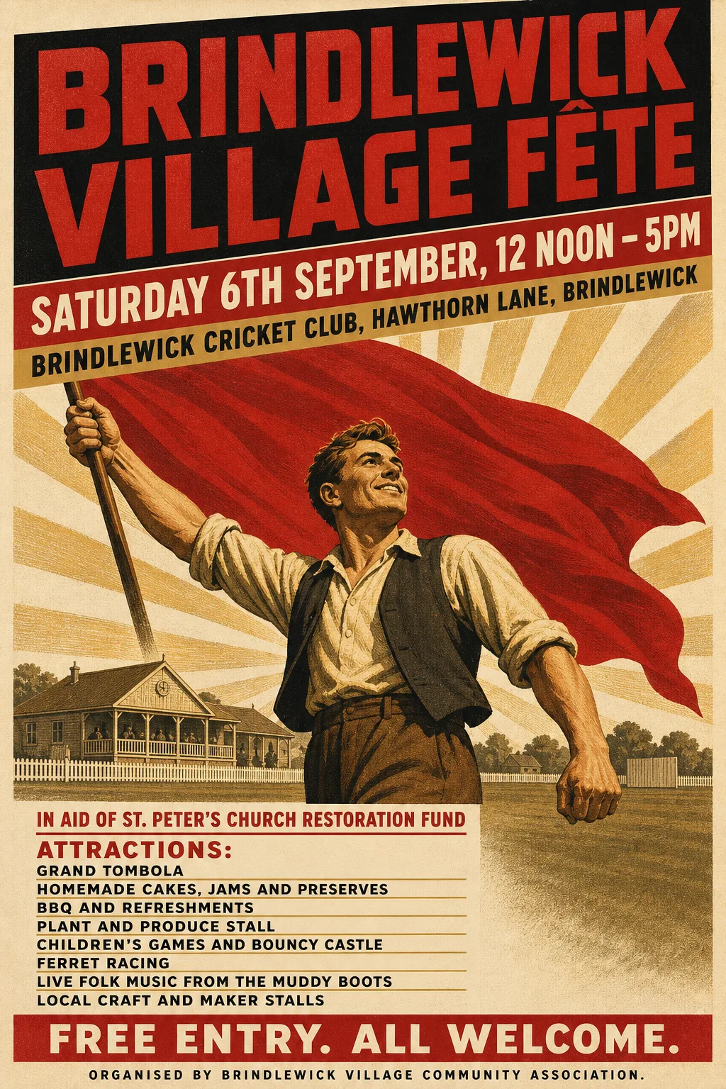 Soviet Propaganda fete poster, original bitmap