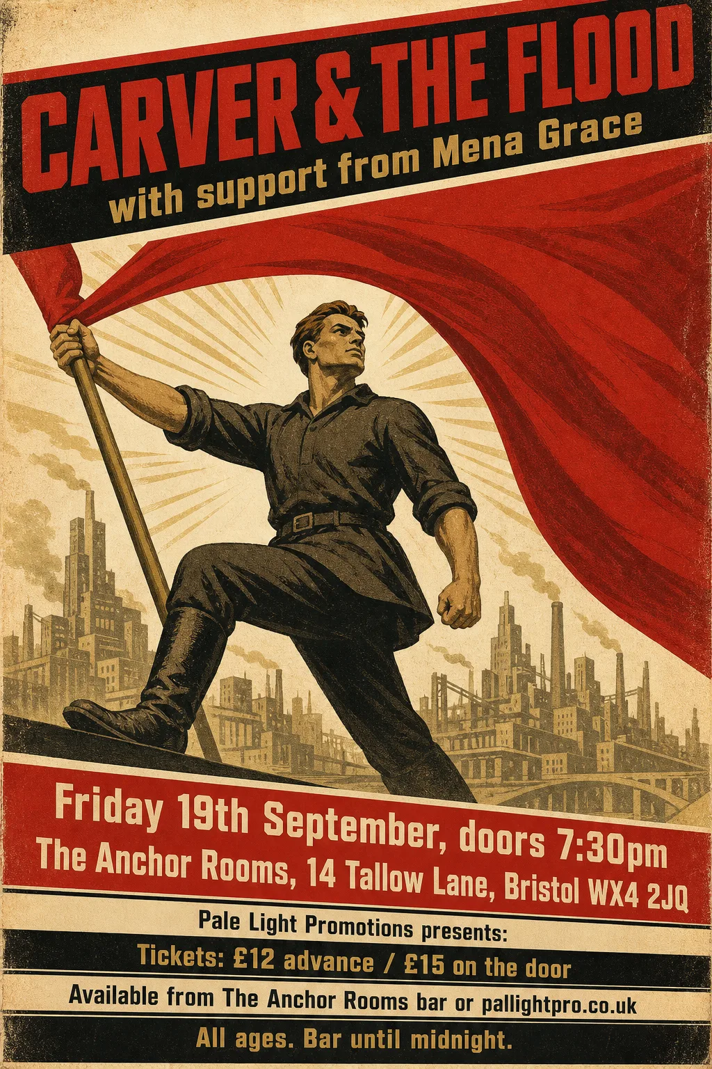 Soviet Propaganda gig poster, original bitmap
