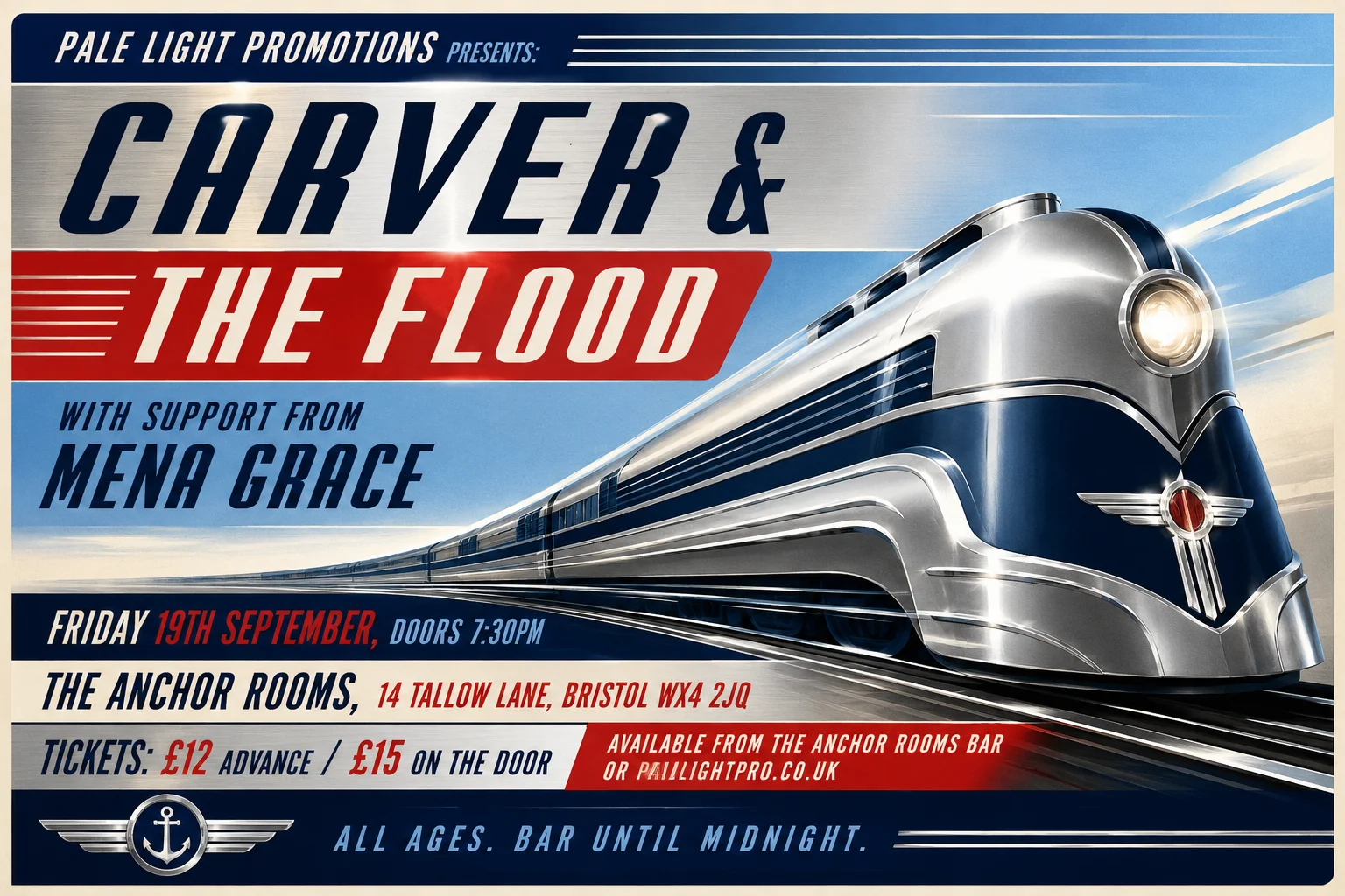 Streamline Moderne — gig poster example