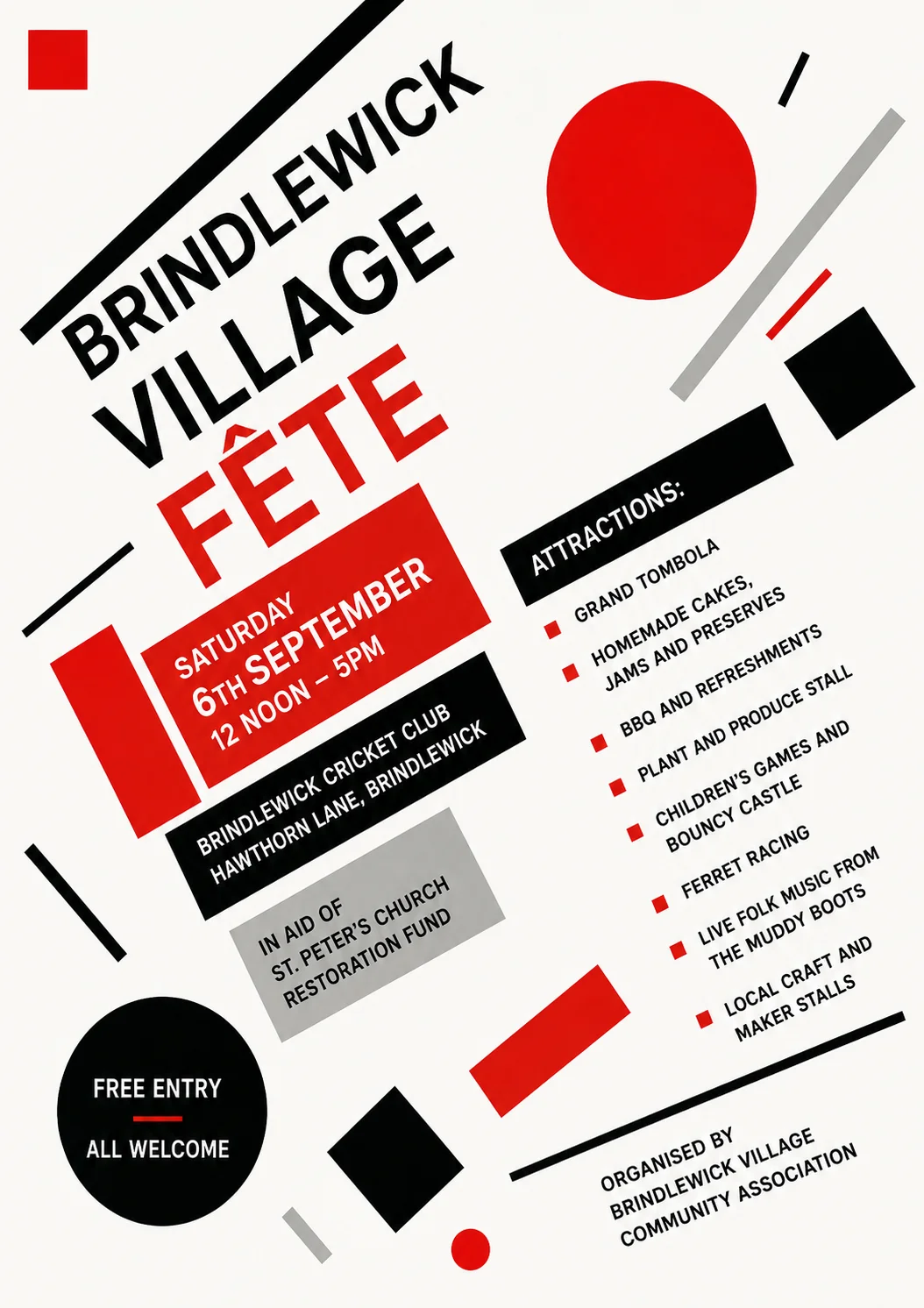 Suprematism — fête poster example