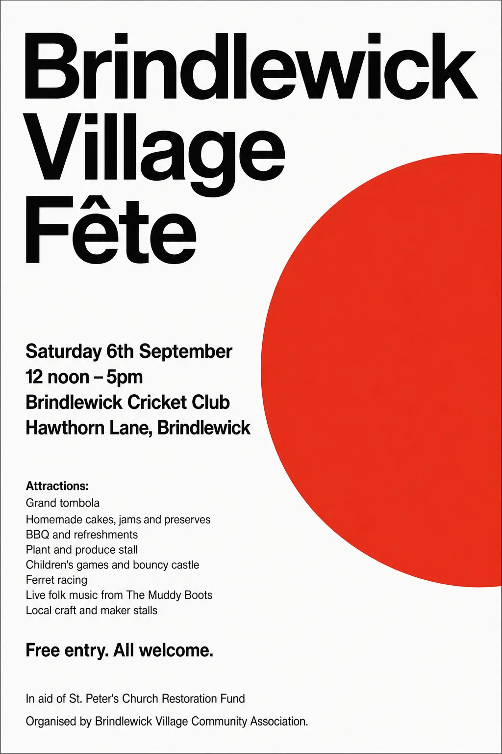 Swiss / International Typographic Style fete poster, original bitmap