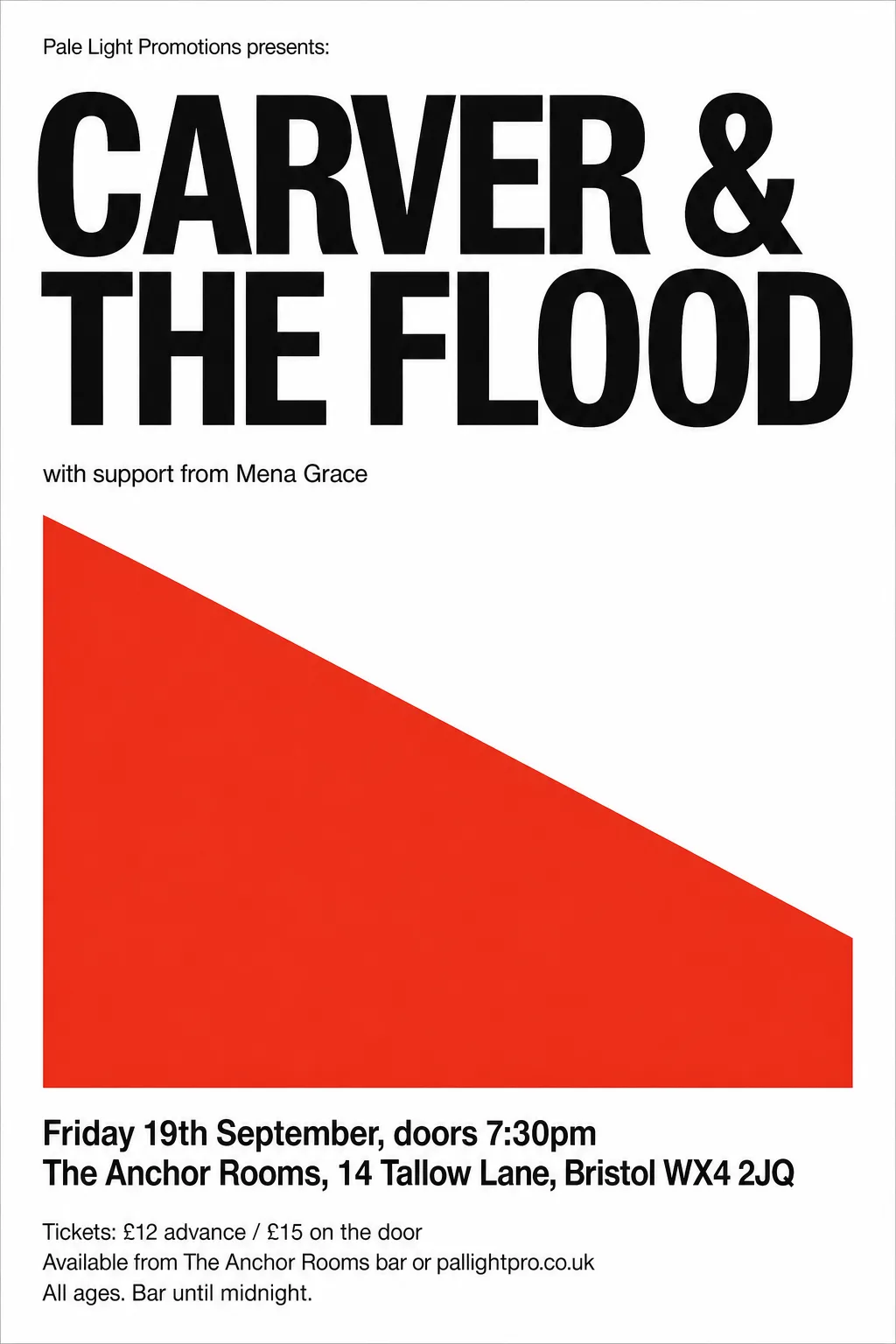 Swiss / International Typographic Style gig poster, original bitmap