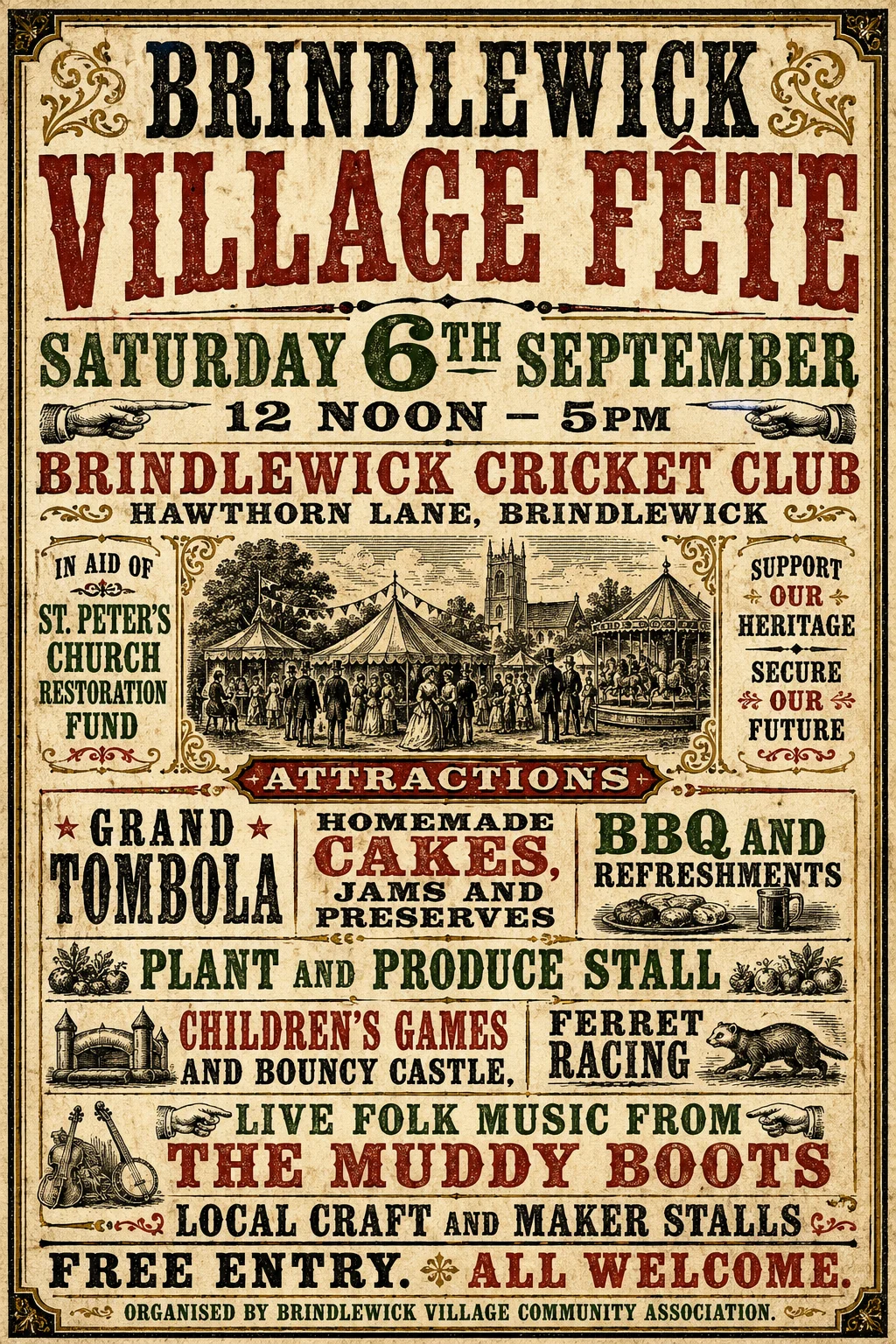 Victorian Broadside — fête poster example