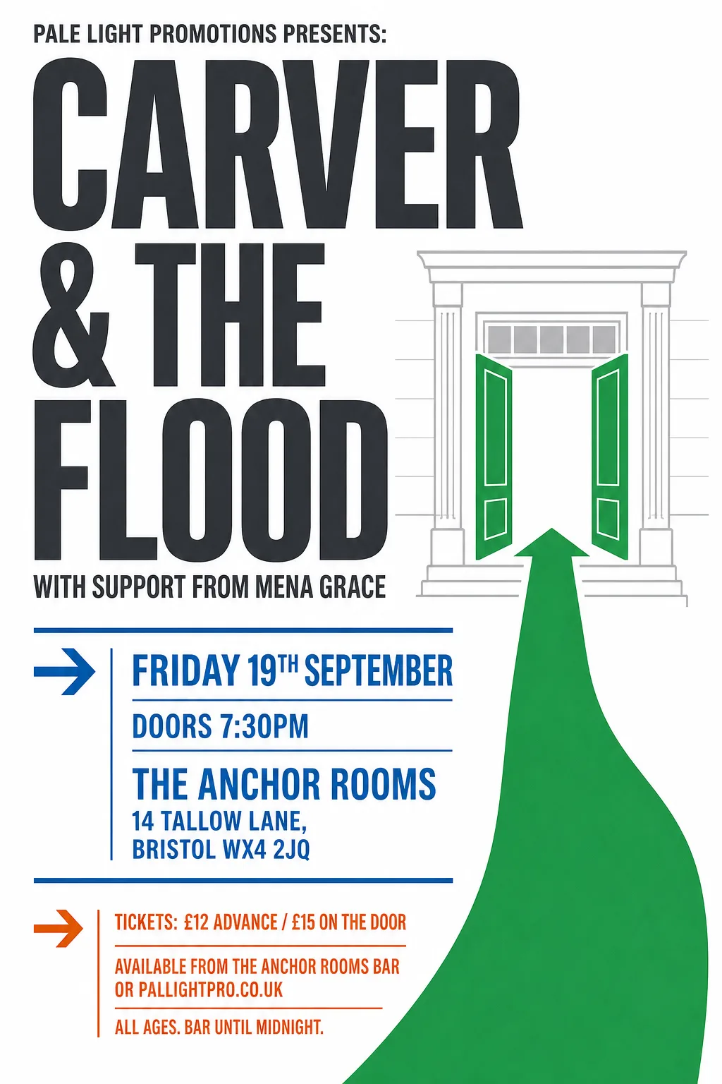 Wayfinding / Signage gig poster, original bitmap