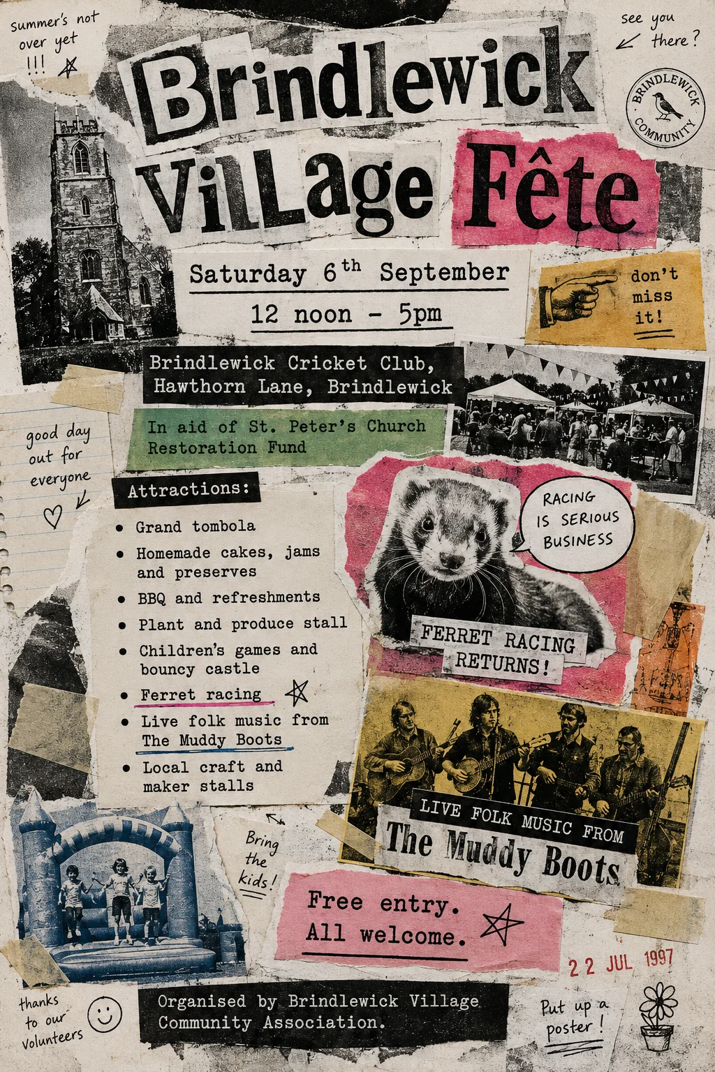 Zine Cut-and-Paste — fête poster example