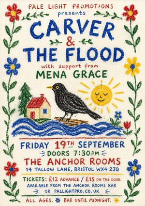 Crayon Folk Handmade gig poster example