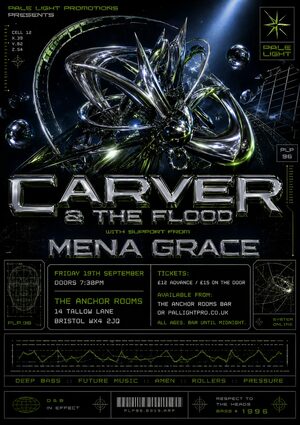 90s Drum and Bass Flyer gig poster example