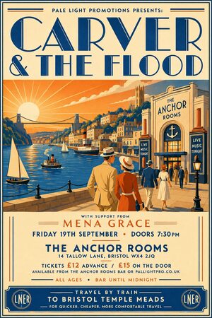 Golden Age Travel Poster gig poster example