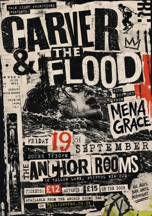 Grunge Typography gig poster example