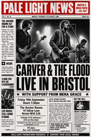 Halftone / Newsprint gig poster example