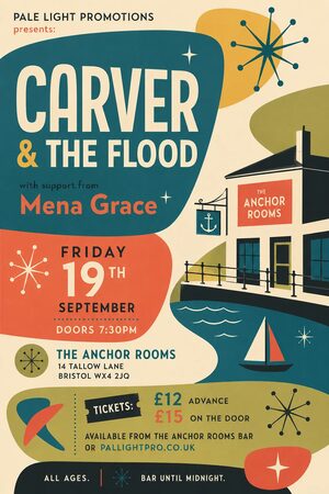 Mid-century Modern Graphic gig poster example