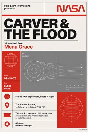 NASA Worm Modernist gig poster example