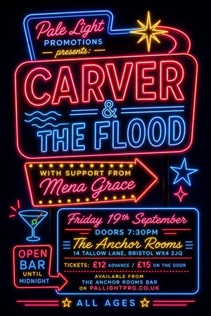 Neon Sign / Diner Americana gig poster example