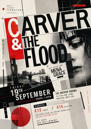 New Wave Typography gig poster example