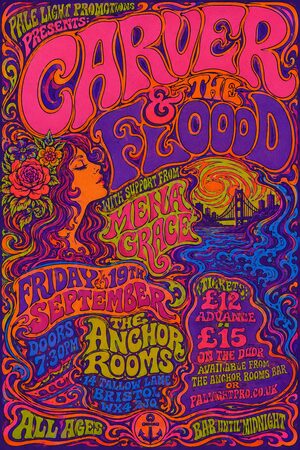 Psychedelic Sixties gig poster example