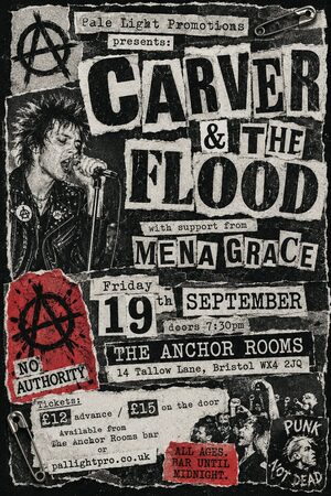 Punk Photocopied Fanzine gig poster example