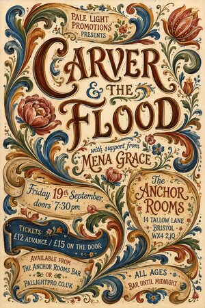 Scandinavian Folk / Rosemaling gig poster example