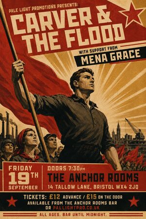Soviet Propaganda gig poster example