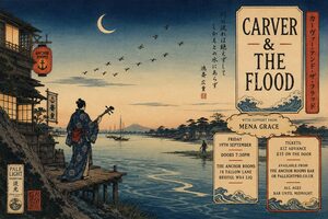 Ukiyo-e / Japanese Woodblock gig poster example