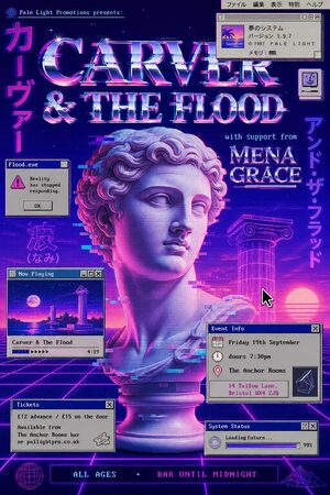 Vaporwave gig poster example