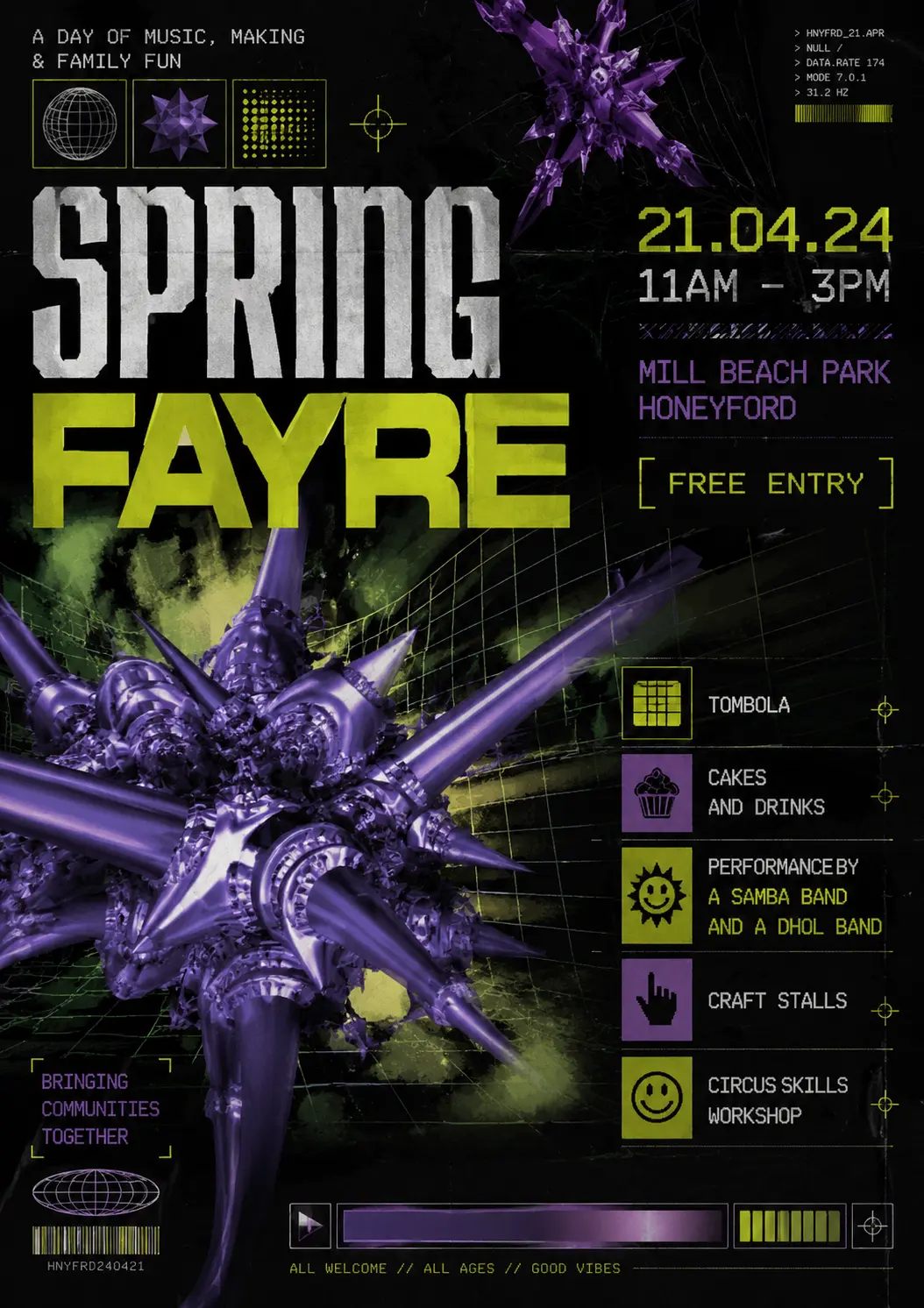 90s drum and bass flyer